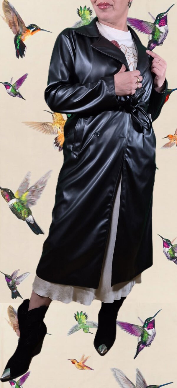 Gabardina Cuero Noir Rebel