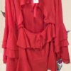 Vestido Modelo Soleá volantes rojo